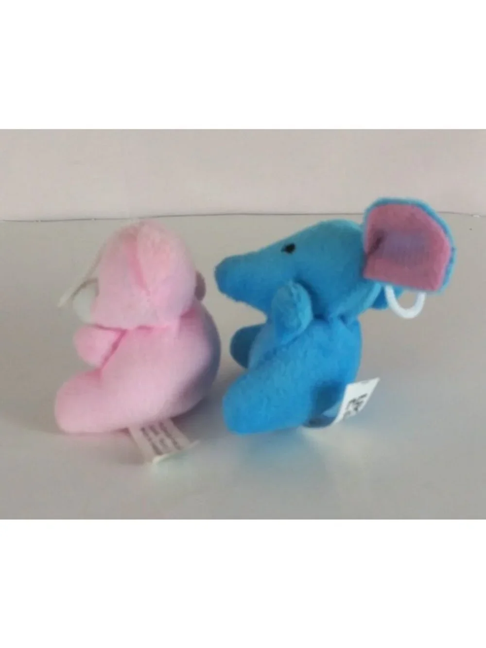 Set Of 2 Foonary Pink Bear & Blue Elephant 2